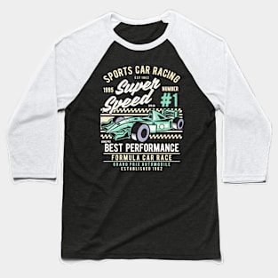 Sports Car Racing Baseball T-Shirt